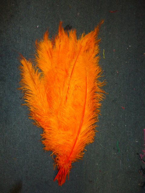 Ostrich Feather Plume 18-24 INCH ORANGE